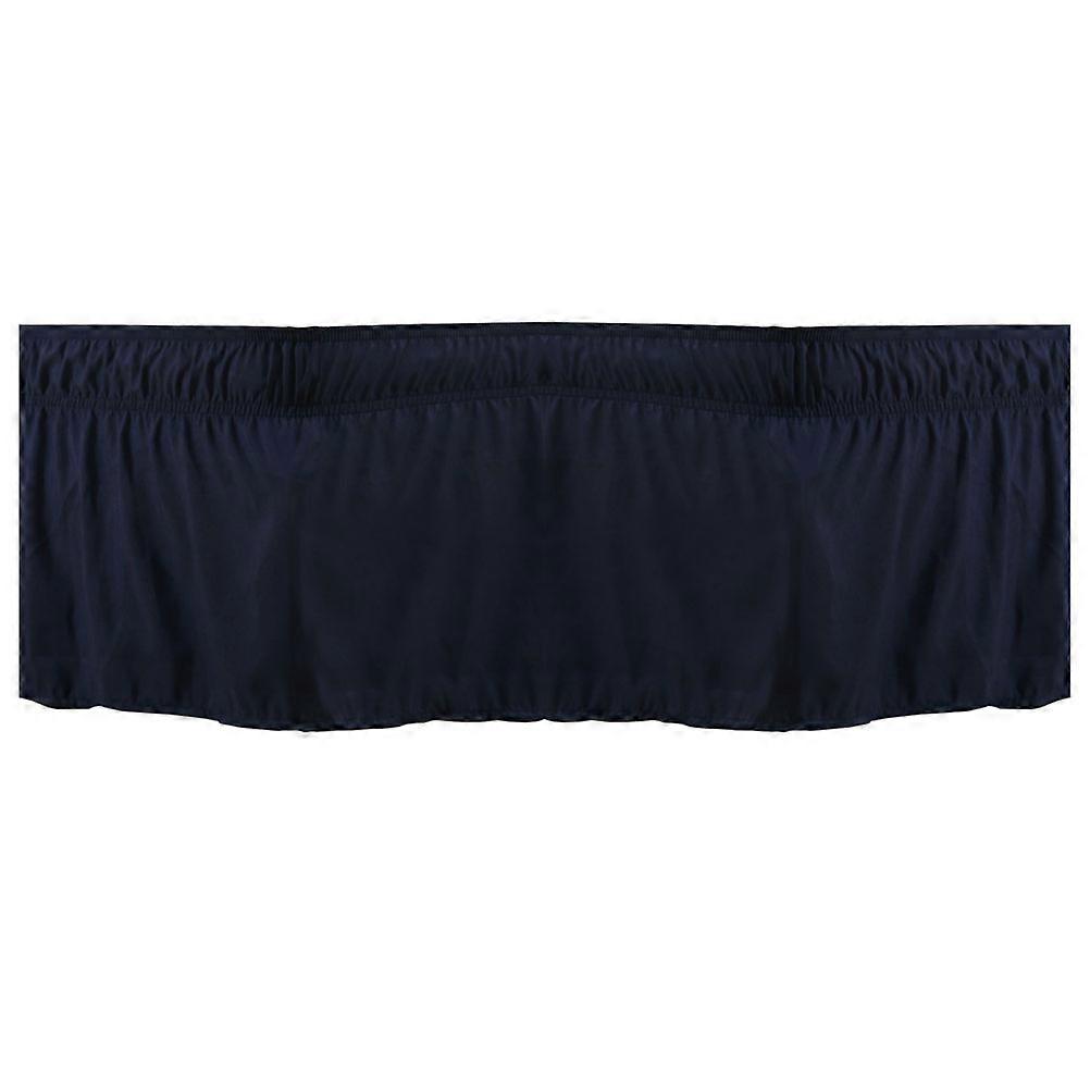 Adjustable Elastic Bedskirt Dark Blue Bed Sheet Full Bed Coverage Home Decoration 1Set