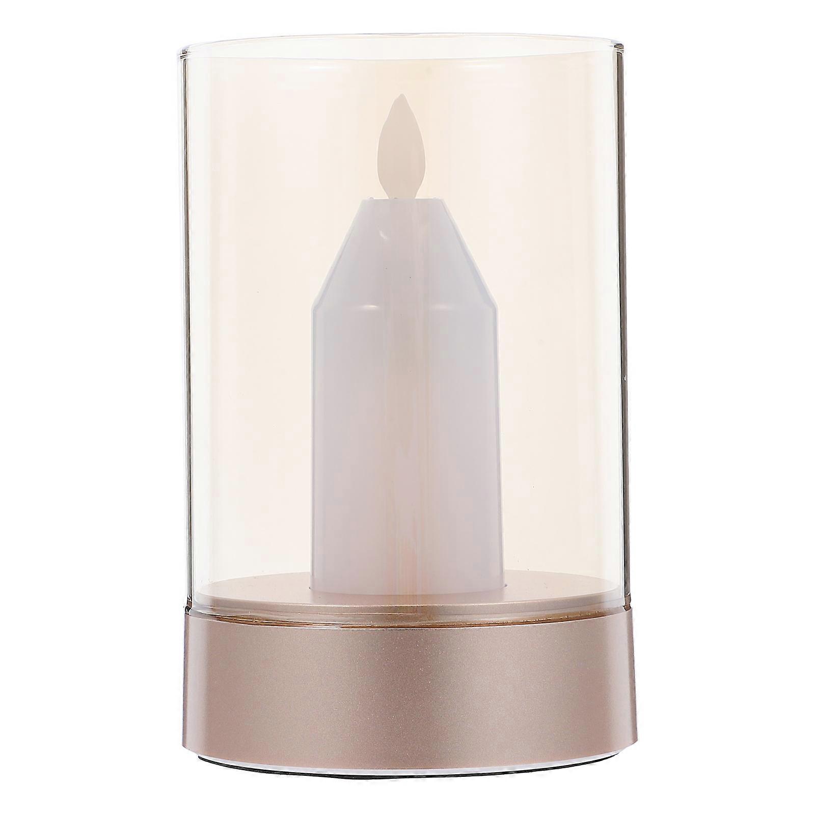 LED Candle Shaped Night Light Table Lamp for Home & Bedroom – Flameless Romantic Decorative Lighting with Gentle Glow, Touch Sensitive Surface for