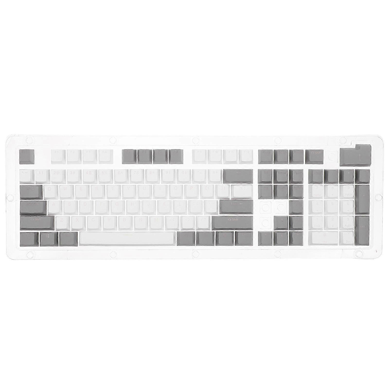 Cool Keycaps Mechanical Keycaps Mechanical Keycaps For Women White Gray Double Color 1Set