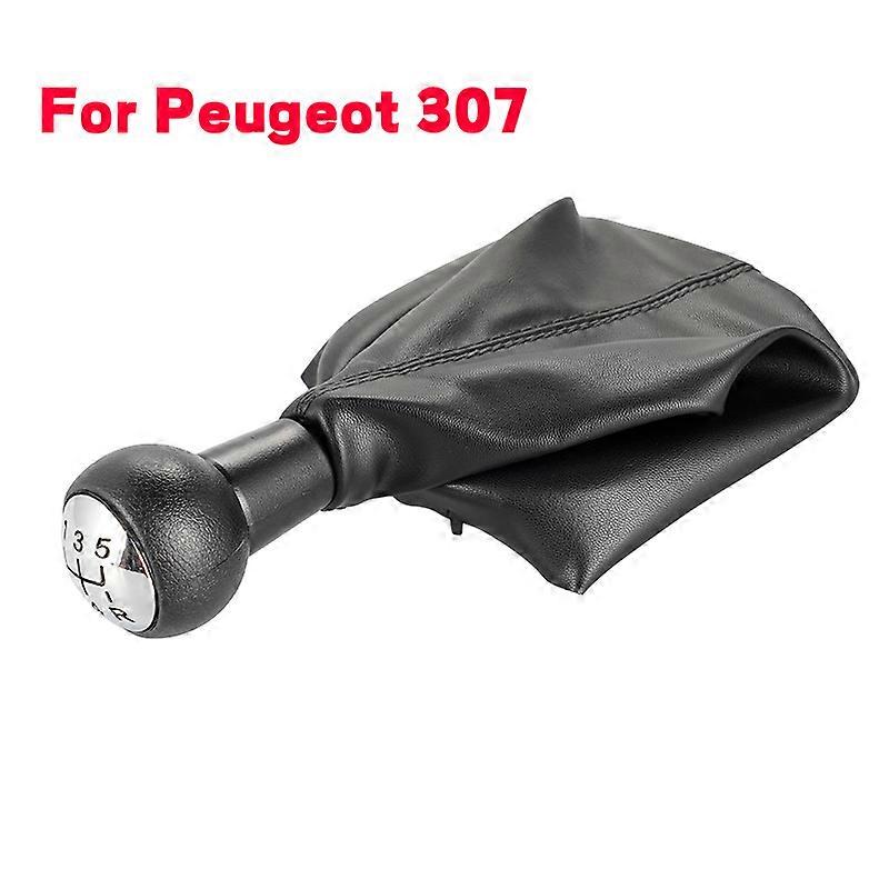 5 Speed Gear Shift Knob For Car Handball Gear Shift Knob Dust Cover With Gaitor Dust Cover For Peugeot 307 CC 308 3008