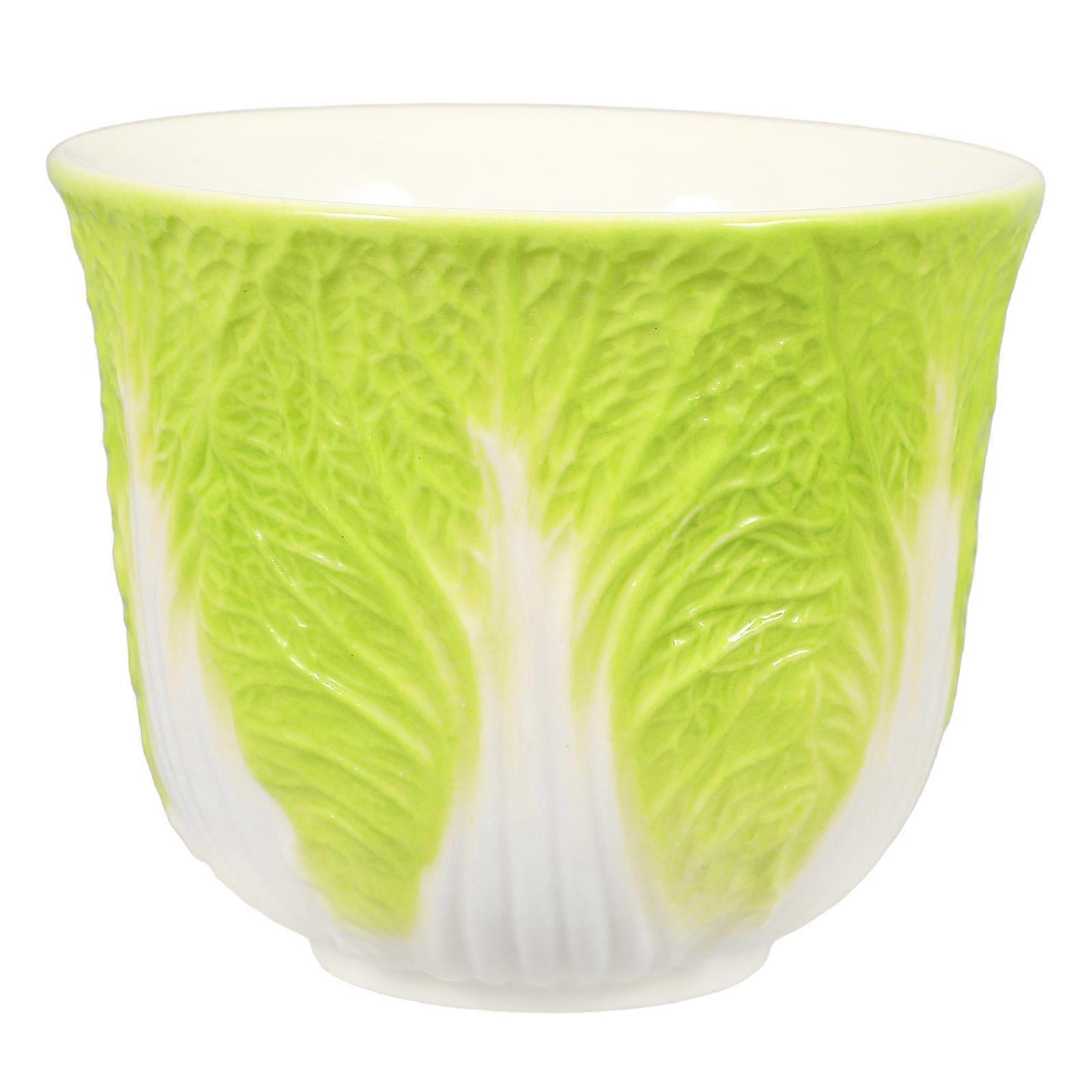 Ceramic Cup Cabbage Shape Tea Drinking Multipurpose For Office Use 1Set