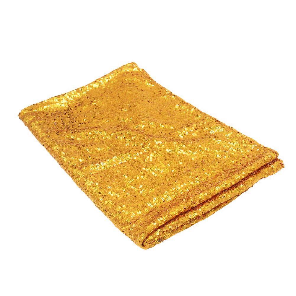 Sparkly Table Cover Golden Rectangular Wedding Party Decorative 120x180cm 1Set