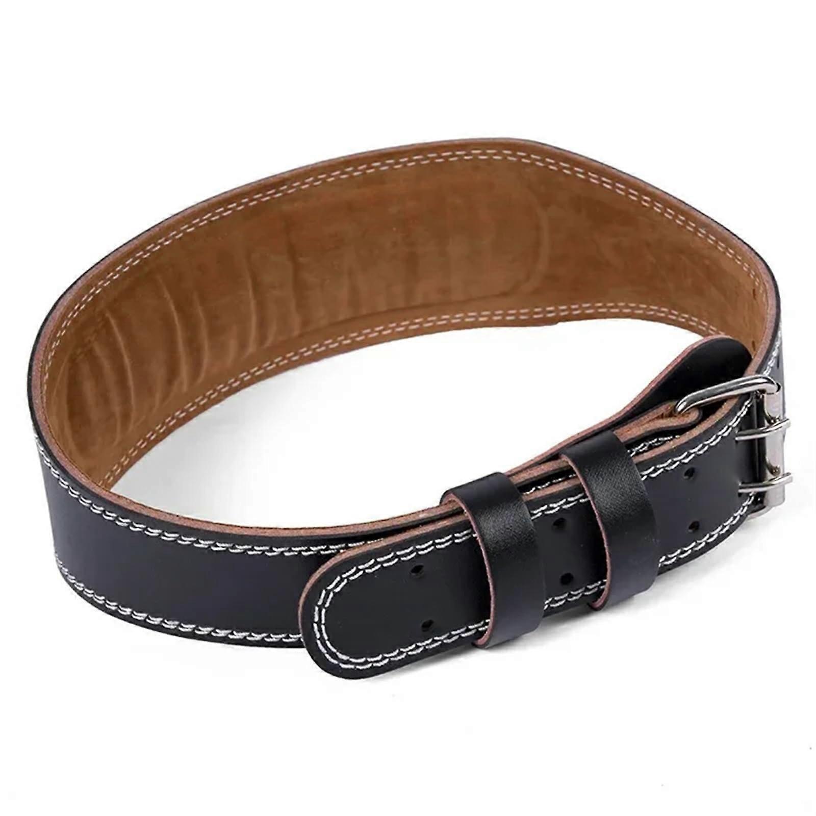 Powerlifting Belt Unisex Leather Weightlifting Belt For Squat And Hard Pull Adjustable Size