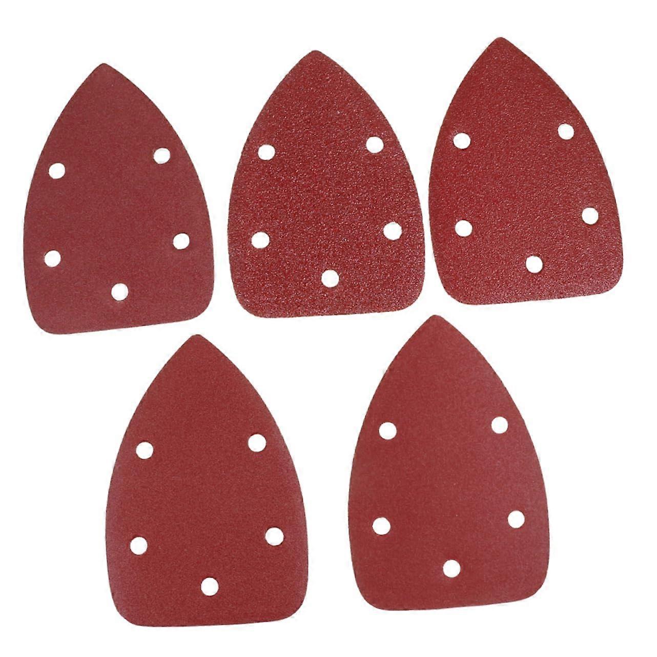 60-Piece Self-Adhesive Triangular Sandpaper with Holes for Versatile Home Polishing, Flocking Material, 120 Grit