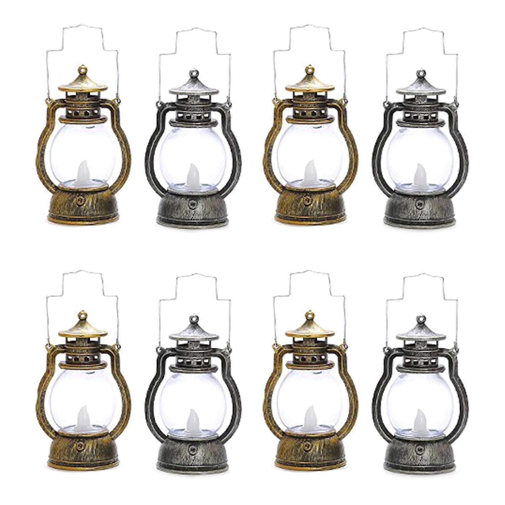 4Pcs LED Lanterns Decorations Outdoor Hanging Lantern