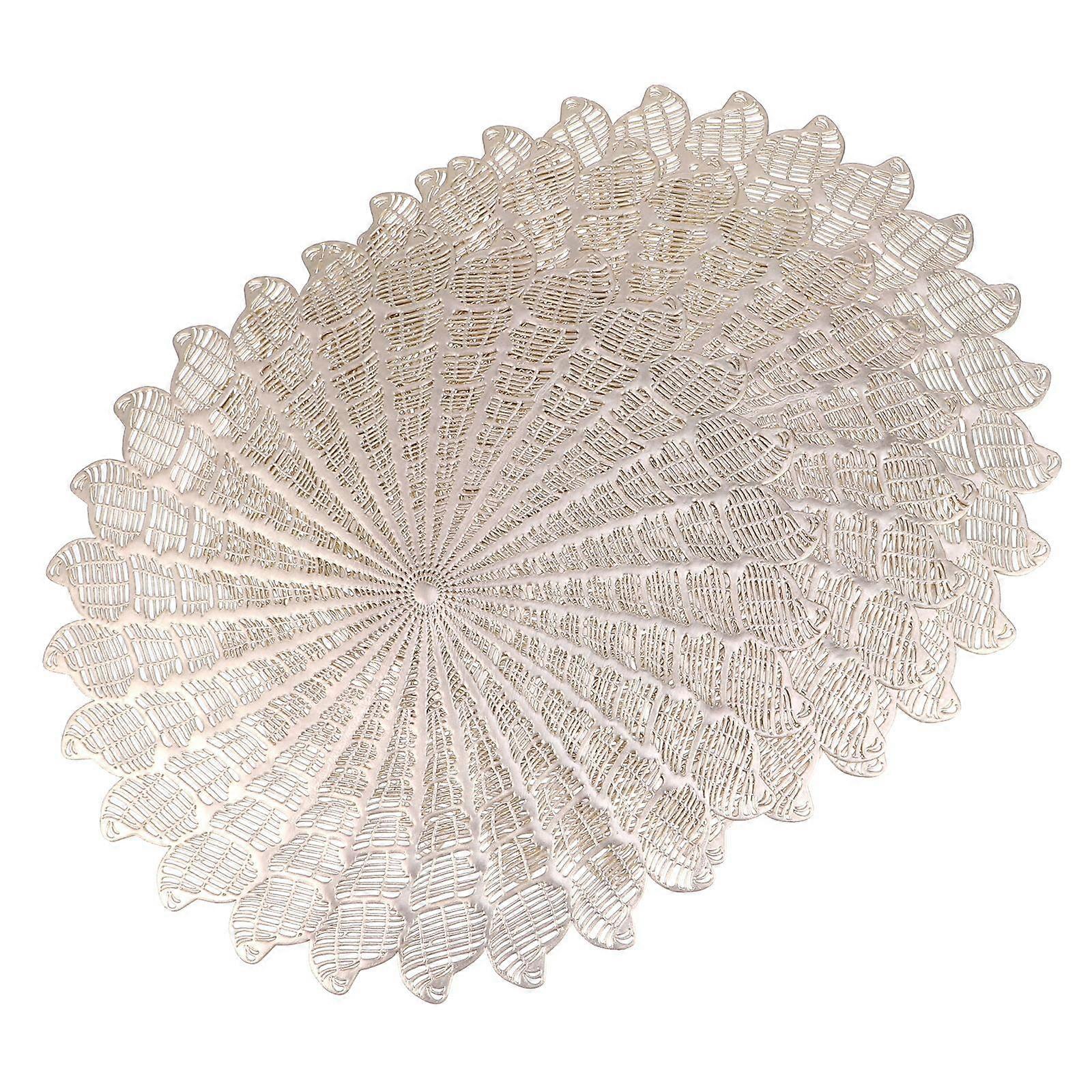 Heat Insulation Table Mat Square PVC Protect Table Placemats for Restaurant 6pcs Hollowed-out Design