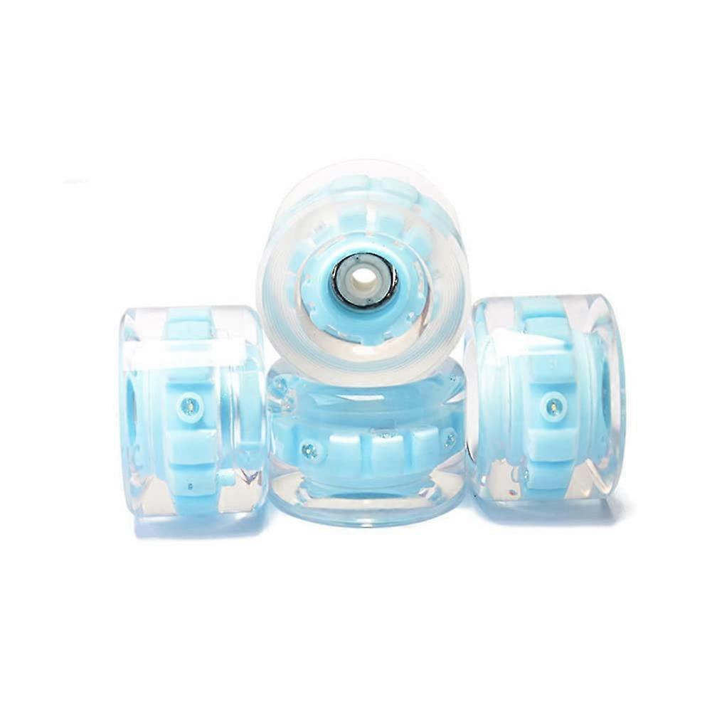 Surfboard Wheels 4 Pack with 6 Light Shiny PU Wheels, High Elasticity Longboard Surfboard Replacement Wheels