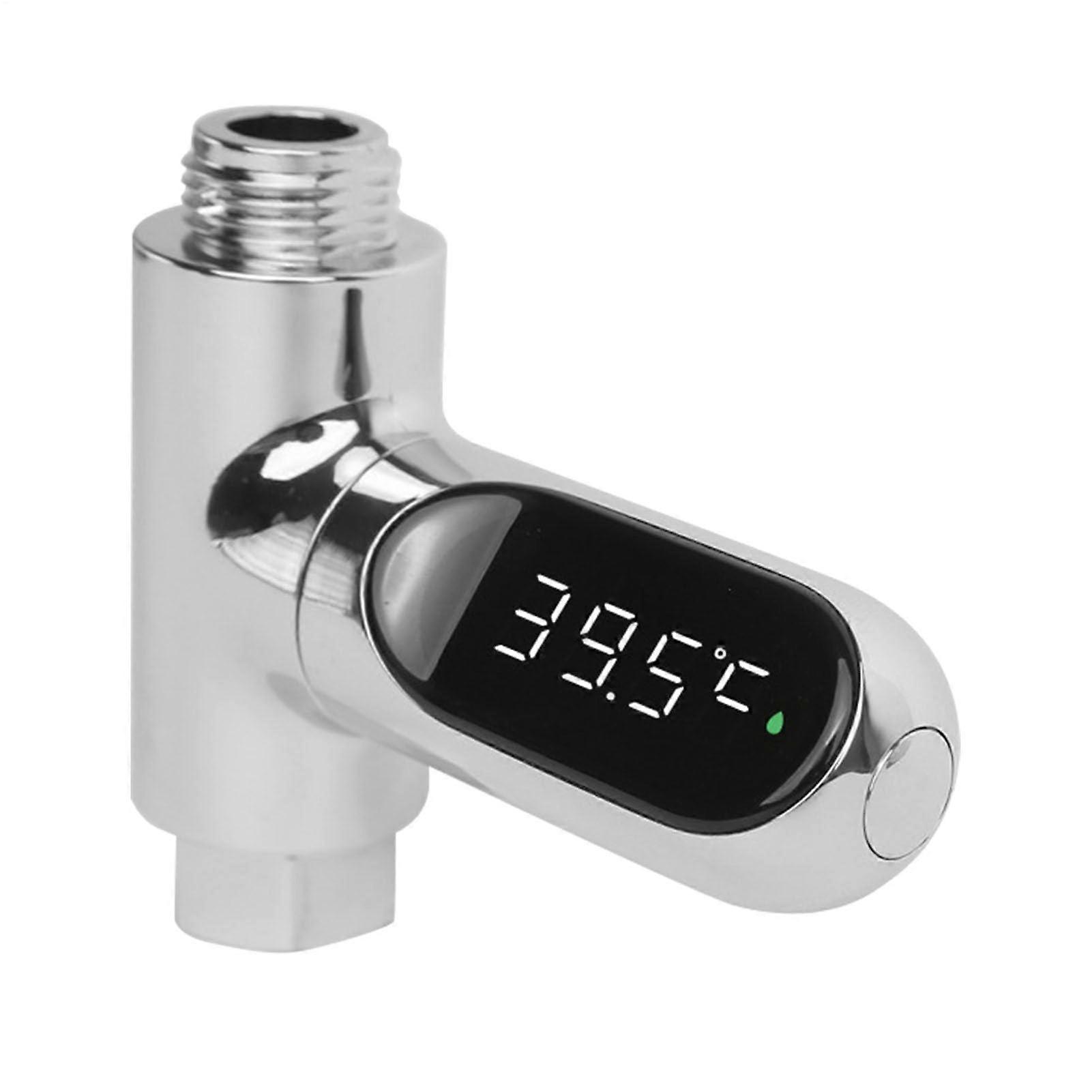 Digital Shower Temperature Gauge with LED Display, Waterproof Baby Bath Thermometer, Battery Operated Celsius Measurement Tool