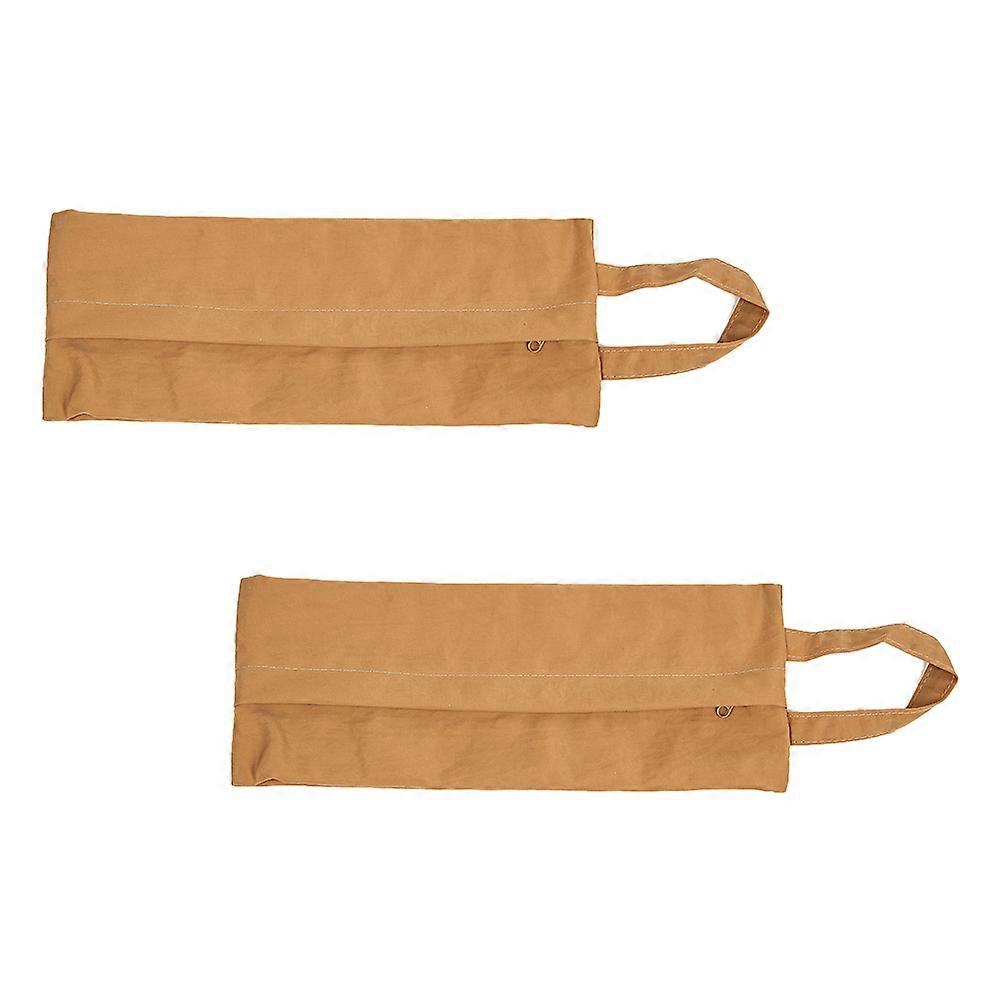 Small Toiletry Bag Portable Makeup Bag Chocolate Rectangular Handheld Travel Organization 2Pcs