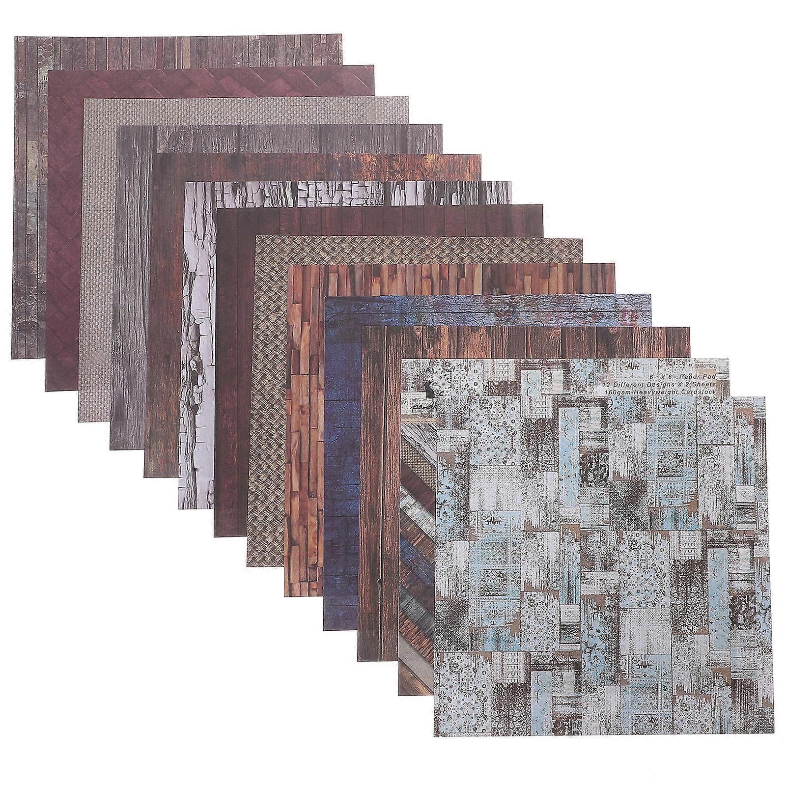 Craft Design Paper Diy Material Papers For Scrapbook Accessories Vintage Style 15.2X15.2Cm Background Paper 24 Sheets