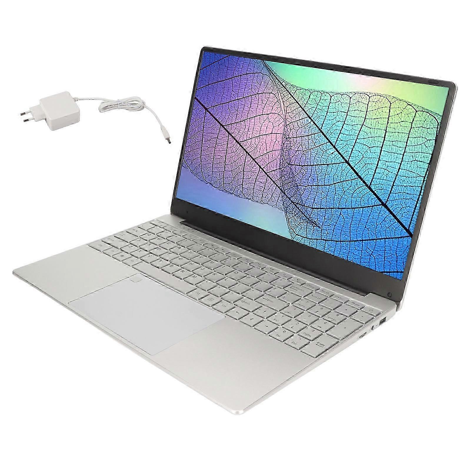 15.6 Inch Laptop Silver 16gb Ram Ips Display Quad Core N5095 Cpu Fingerprint Backlit Kb Laptop Computer