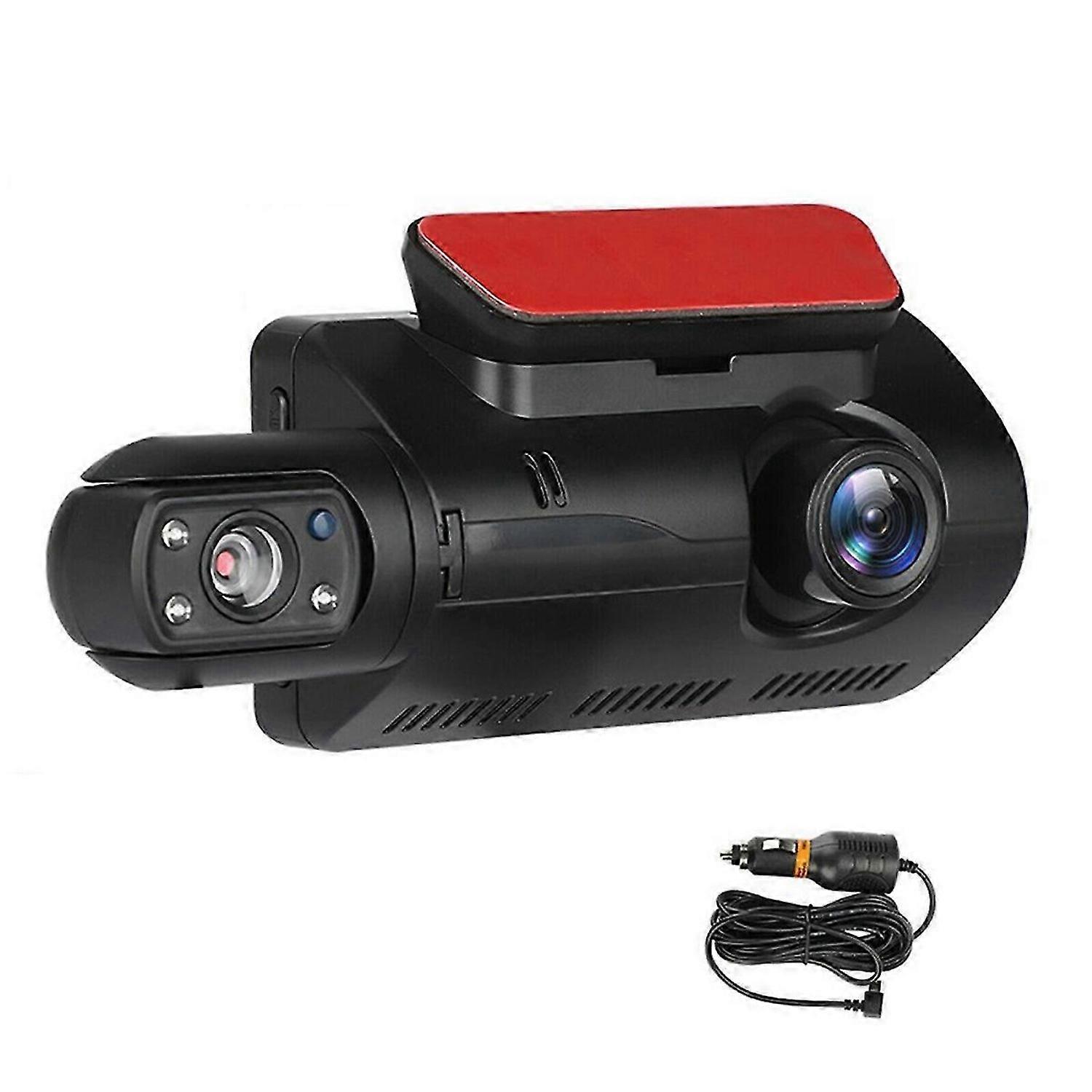 Dual Dash Cam Front and Inside 1440P+1080P Car Black Box Dash Camera 3 Inch IPS Camera Recorder Nigh