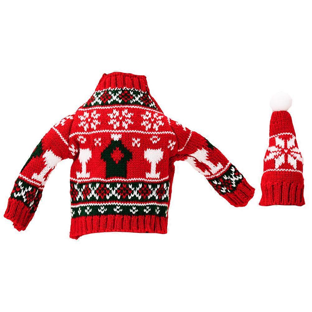 Cover Mini Knit Decorative Christmas Party Supply Assorted Color 15.00X12.00X2.00cm 1Set