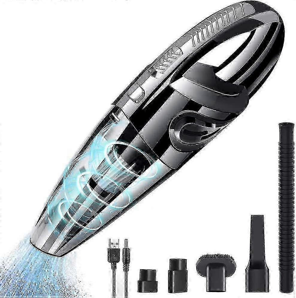 Cordless Handheld Vacuum Cleaner, 120W Powerful Suction, Wet/Dry Use, HEPA Filtration, 5 Attachments for Versatile Cleaning Tasks
