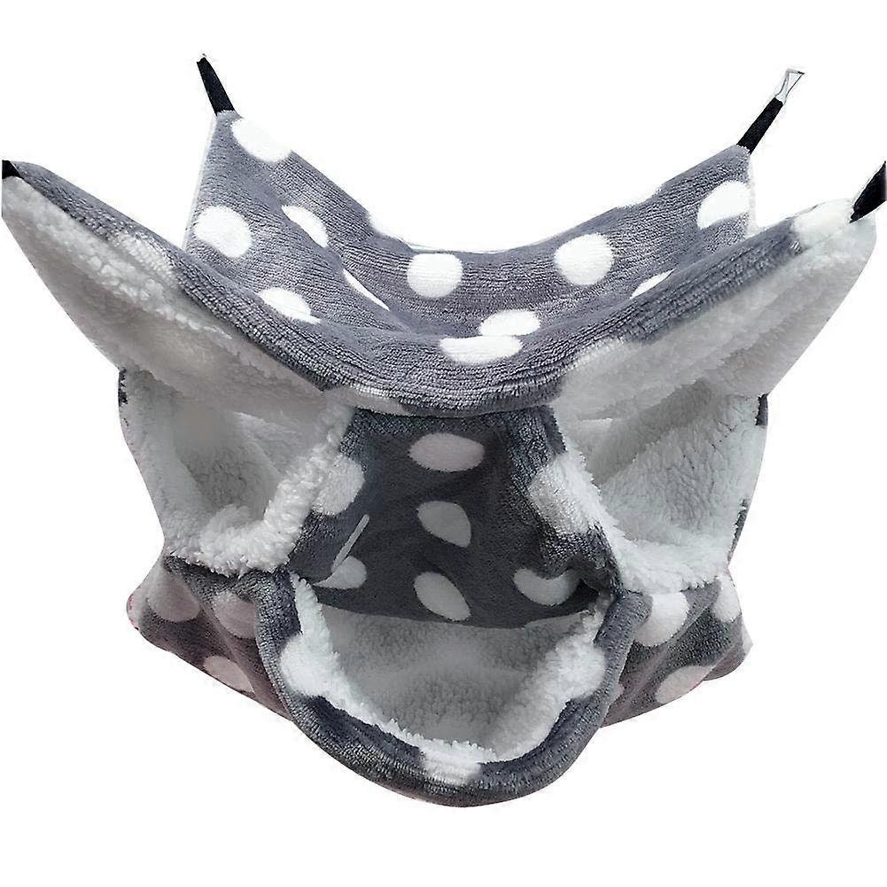 Rodent Hammock for Small Animals, 3-Tier Hanging Cave House for Rats, Hamsters, Chinchillas, and Ferrets, Soft Fabric