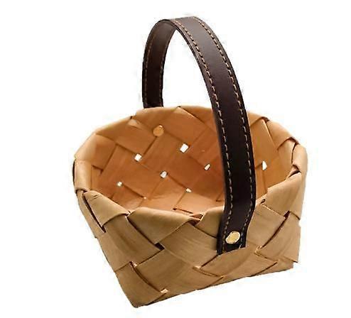 6 قطع سلال صغيرة منسوجة مع مقابض سلة حامل حلوى خشبية صغيرة للفتيات حفلة عيد ميلاد الزفاف تفضل الزينة