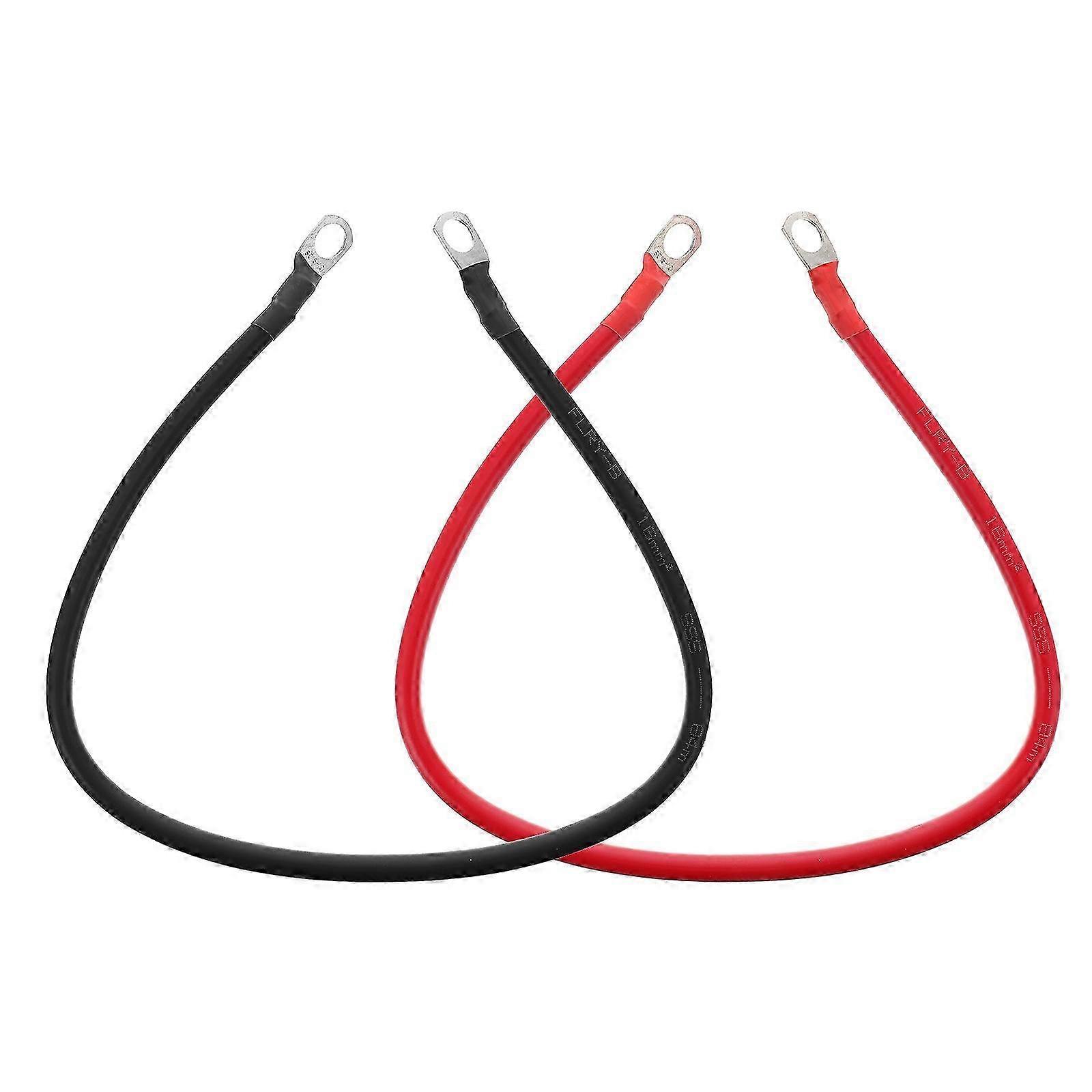 2Pcs Battery Cable Power Cable with Ring Eyelets Car Battery Cable for Batteries Edition 0701