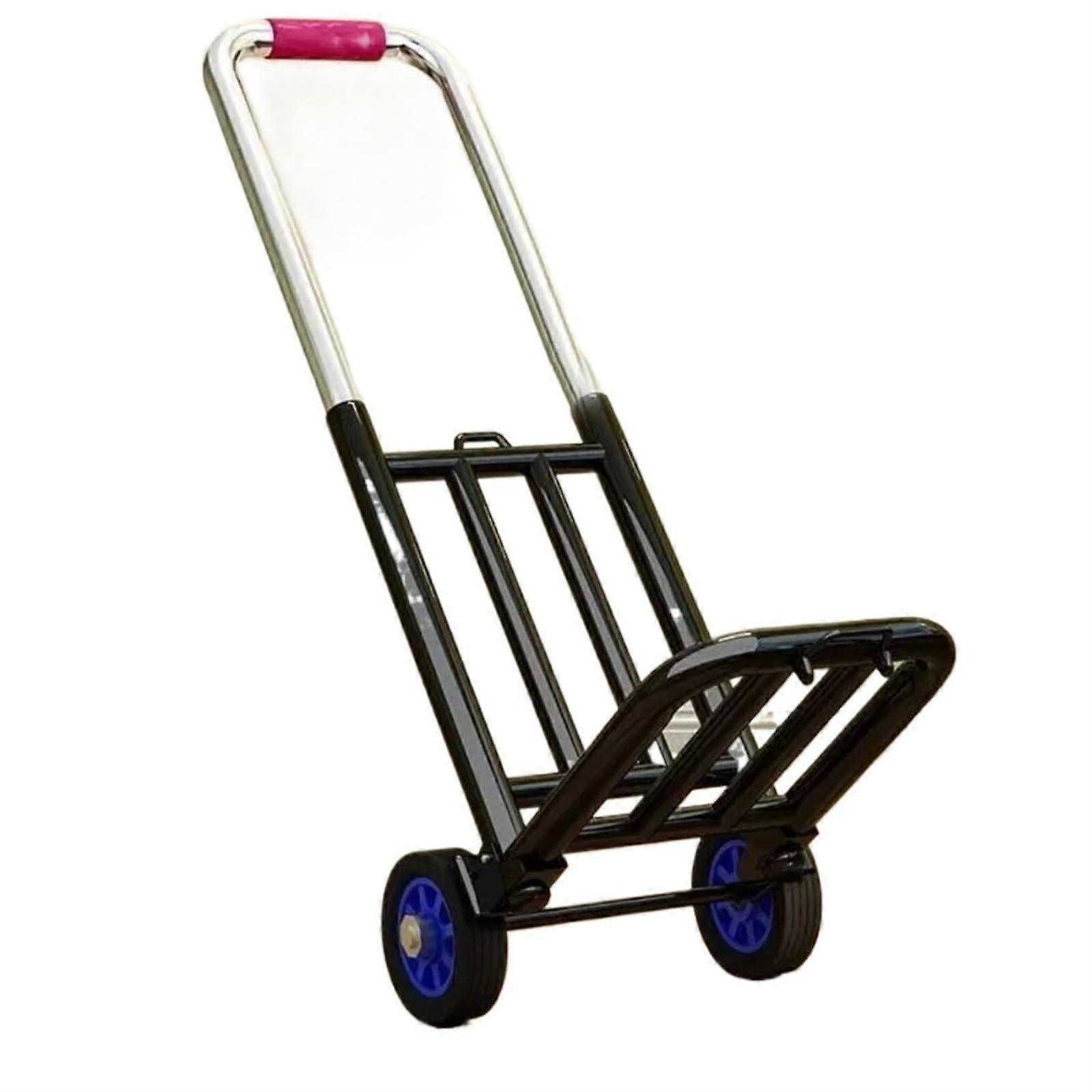 Folding Hand Cart, Portable Stair Climbing Shopping Trolley, Adjustable Hand Truck