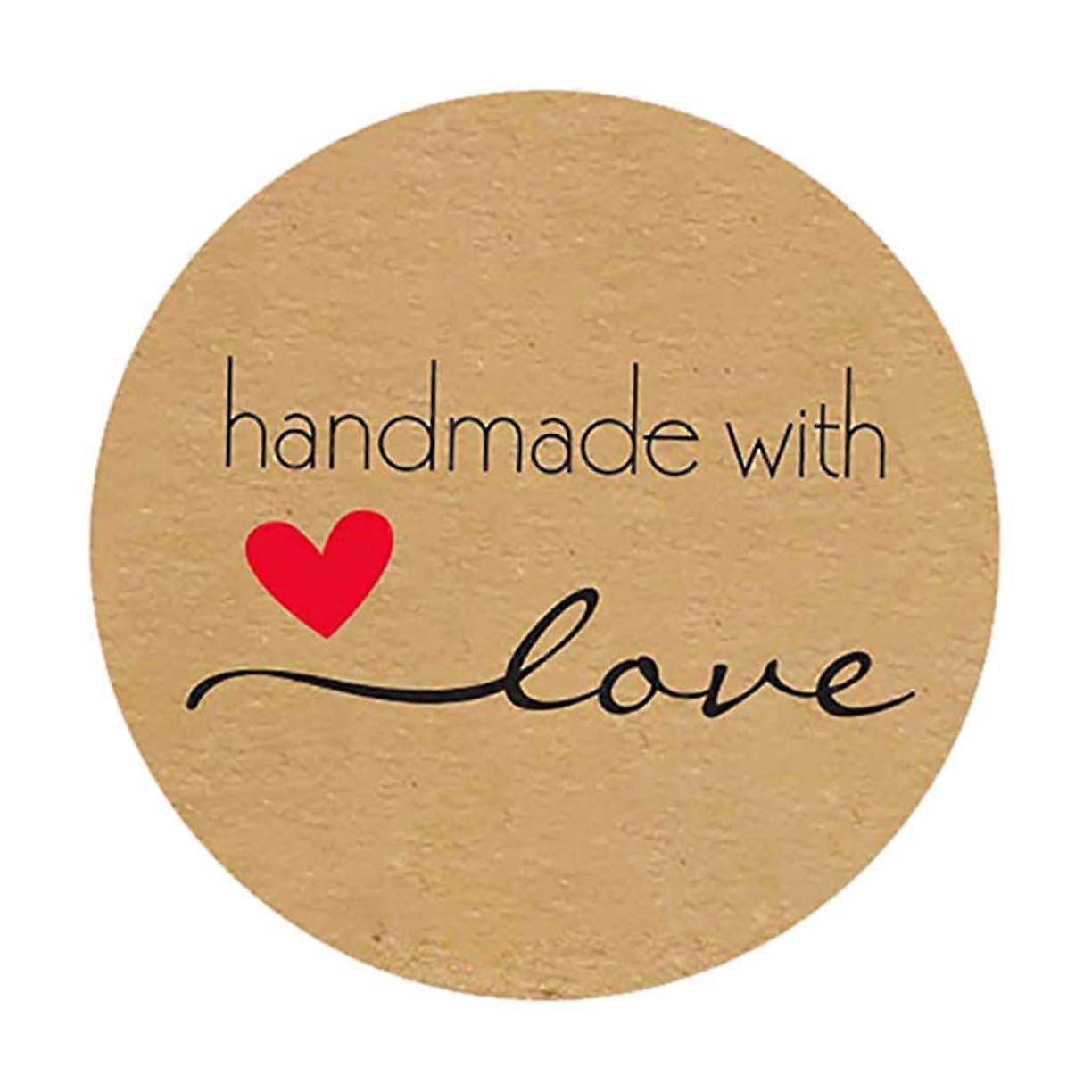 500 Sheets Reusable Labels Stickers Labels Kraft Paper Sealing Rolls Handmade Decorative Candy Bag Packaging