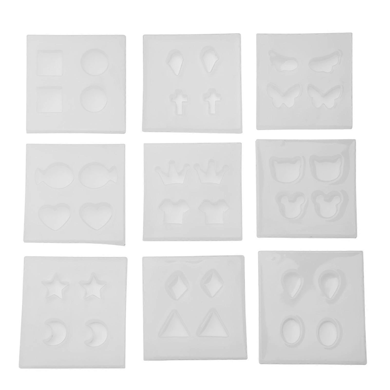 9 Types Silicone Molds for Making Earrings DIY Handmade Tool Kit Decorations