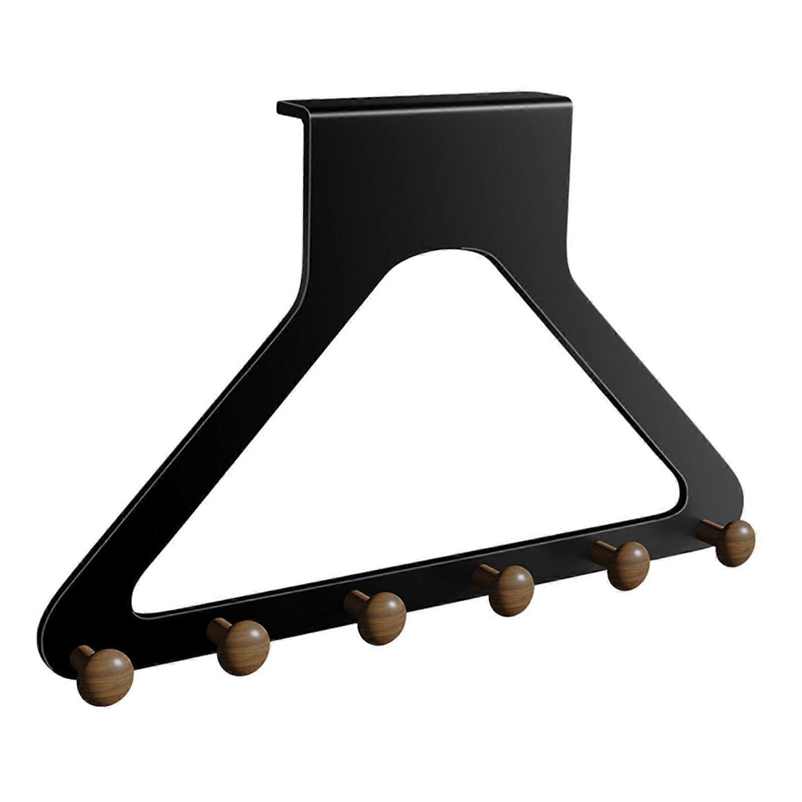 Door Hook Rack Organizer with 6 Hooks for Towels and Handbags, Modern Space-Saving Design, Durable Material