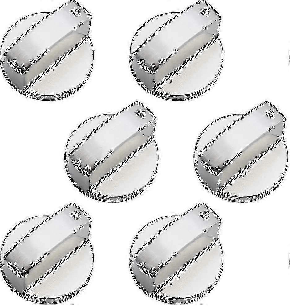 6pcs Universal Metal Control Knob for Gas Stove 6mm Replacement Knobs