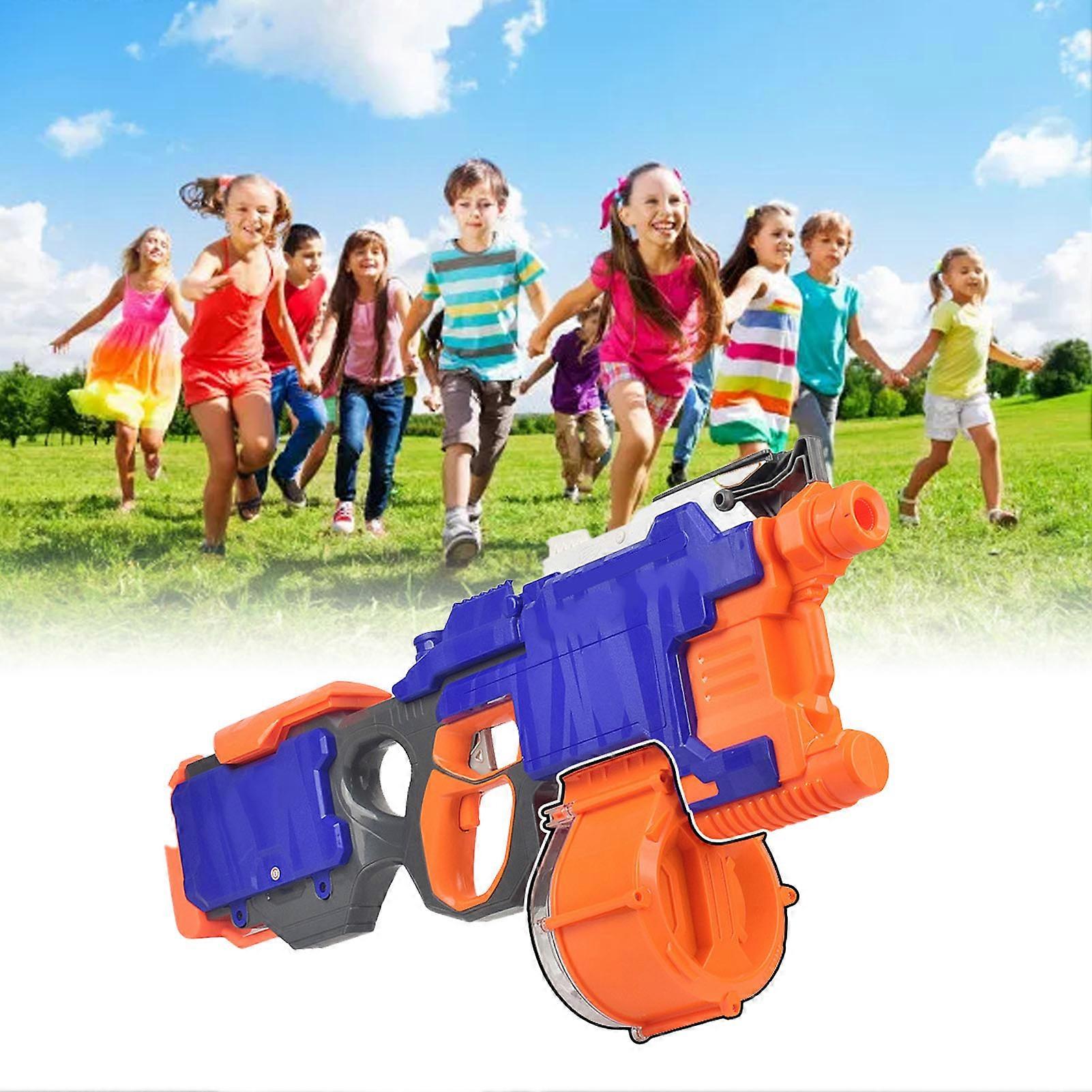 Toy Dart Clip Magazine 25 EVA Foam Soft Darts Plastic Round Drum Magazine for Shooting Game Orange