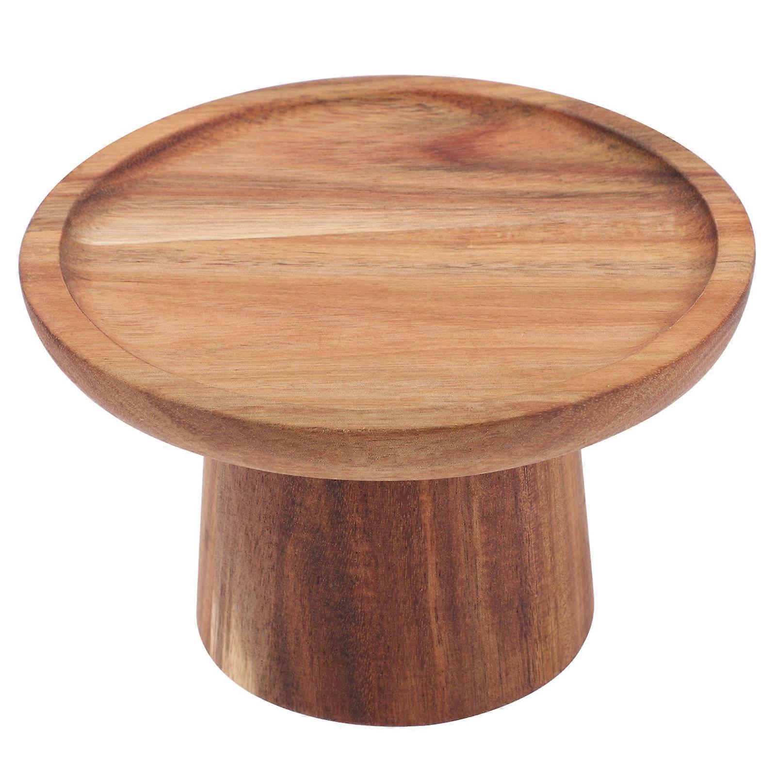 Dessert Display Stands Footed Cake Plate Wood Cake Stand Special Occasions Square Shape 15.00X15.00X13.00cm 1Pack