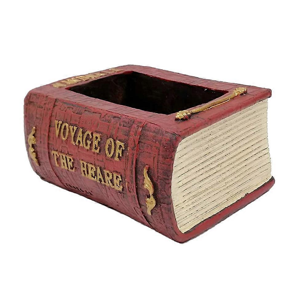 Dark Red Multi Succulent Flowerpot with Creative Book Design