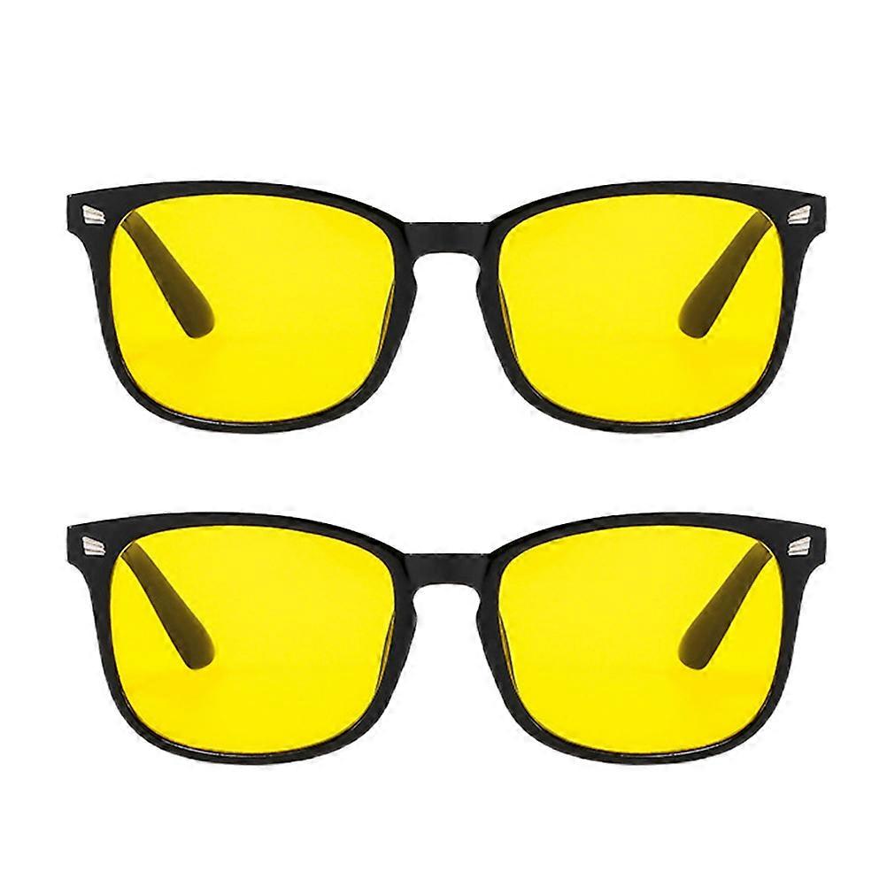 Blue Light Blocking Glasses Square Computer Glasses for 2Pcs Assorted Colors