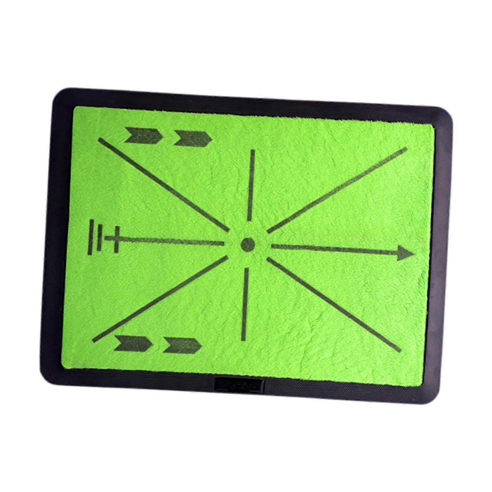 Golf Training Mat Replacement Portable Swing Practice Tool For Indoor And Outdoor Use With Black Alignment Line