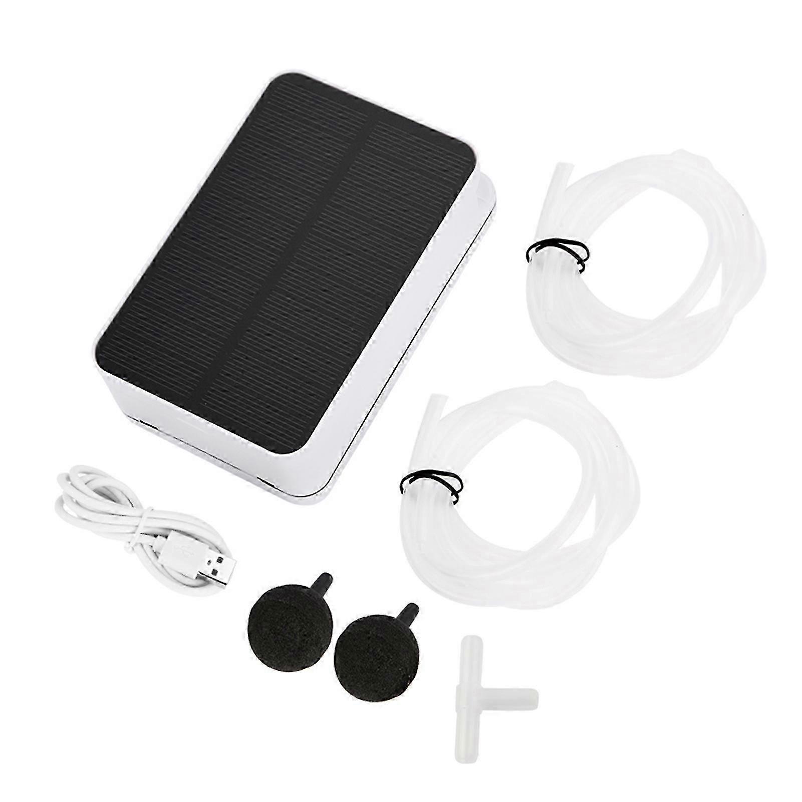 Outdoor Pool and Pond Solar Powered Air Pump Oxygenator Aerator for Enhancing Water Quality