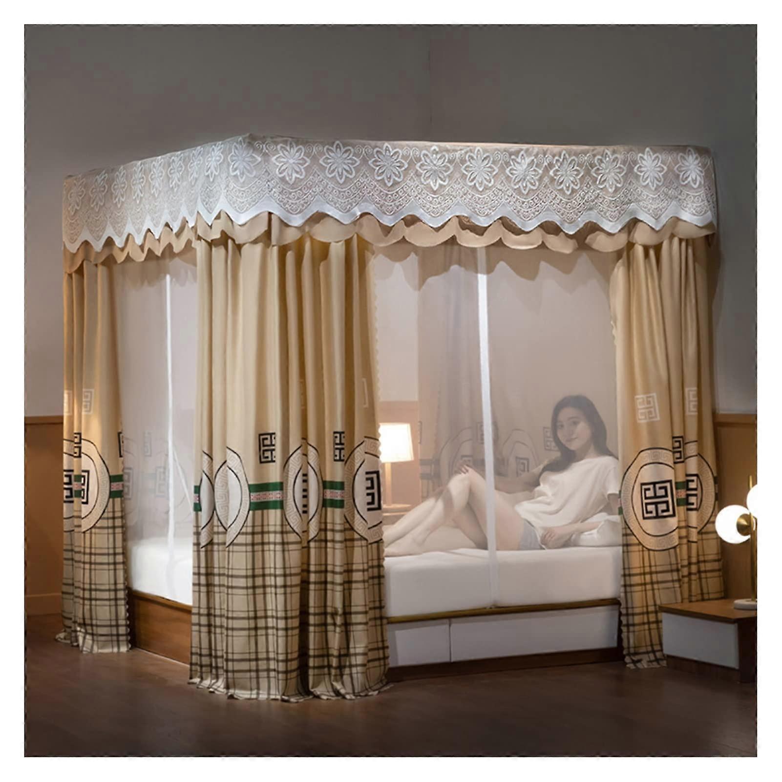 Mosquito net, universal, easy installation, hanging for bed, indoor, outdoor (Color: C, Size: 200 x 220)