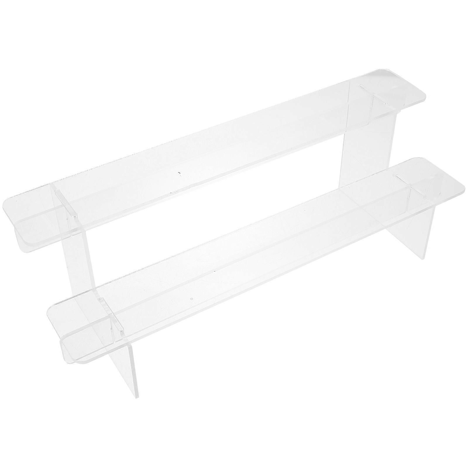 Small Display Shelf Stair-Design Acrylic Storage Rack For Daily Life 29.5X10.3X10CM Simple and Practical 1Pack