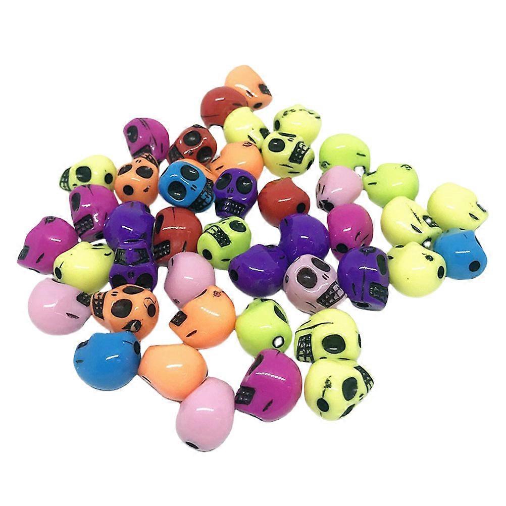Bead Crafts Acrylic Skull Beads For Jewelry Making Adults Diy Accessories Necklace Making Keyring Making Daily Use 250Pcs