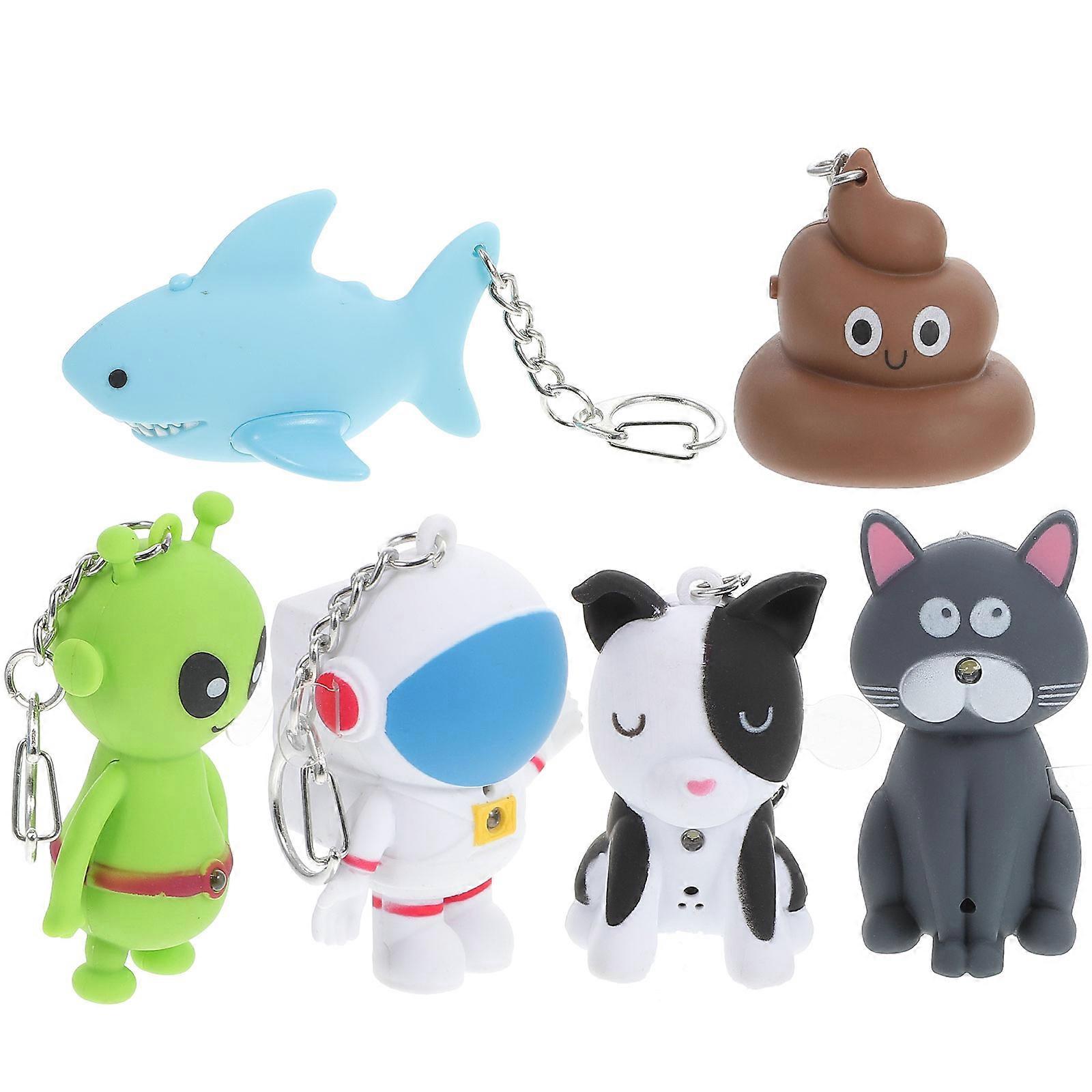 Kawaii Keychain Cartoon Keychains With For Kids Daily Use 6 Pcs