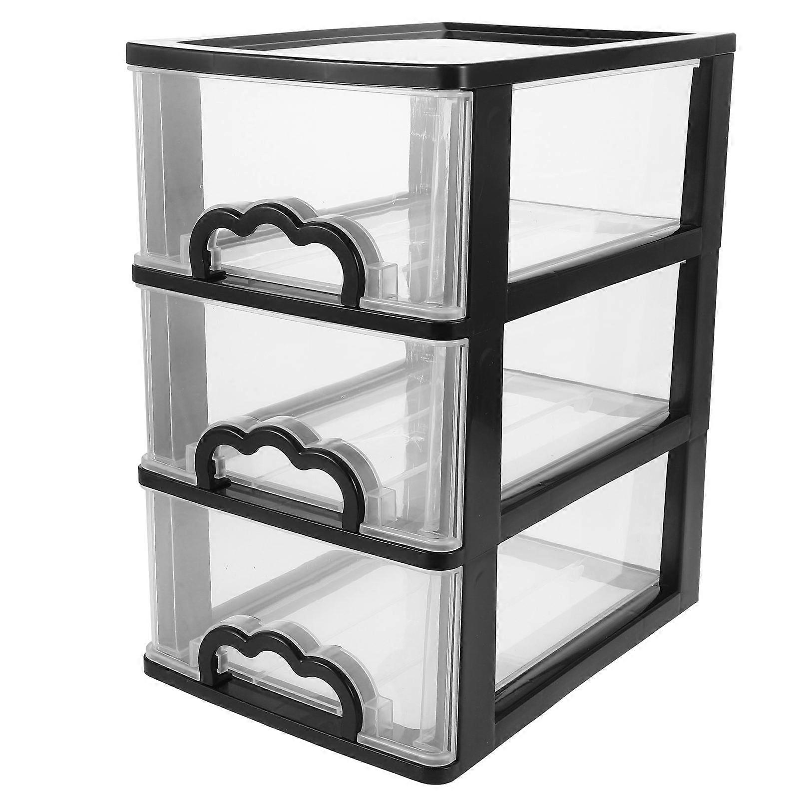 Stackable Plastic Storage Organizer for Makeup, Stationery, and Accessories – Transparent Design for Easy Visibility and Space Saving Organization on