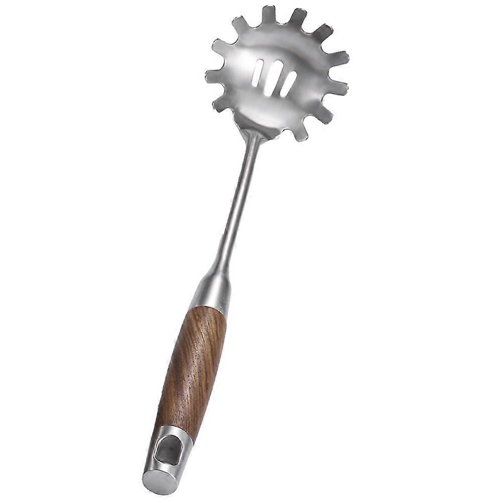 Kitchen Tool Pasta Spoon Server Dumpling Scooping Restaurant Use Silver 35X8CM 1Pcs