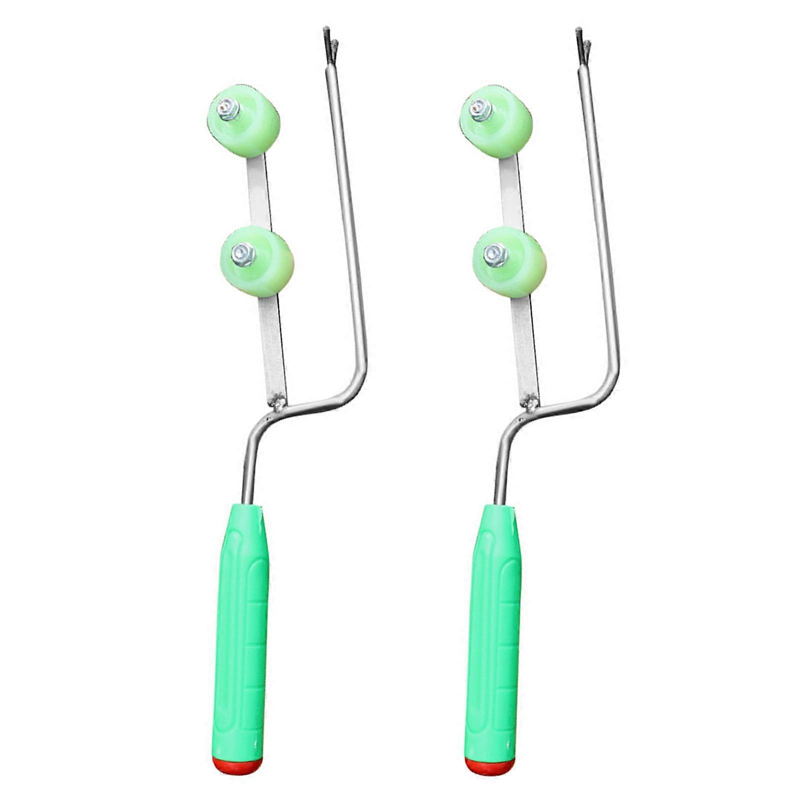 Heavy Duty Double Pack Iron Sweet Potato Planting Tool Ergonomic Handle Lightweight Build Effortlessly Ground Navigation Multicolor