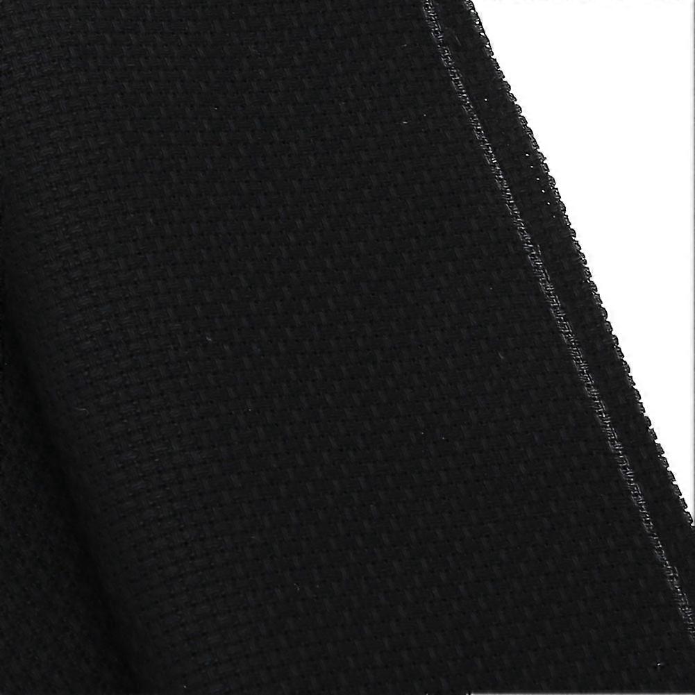 Cross Stitch Fabric Cotton Hand Knitting Mesh Cloth 14 CT for DIY Embroidery Carpet Rug Making Black021 Model 6 Sheets