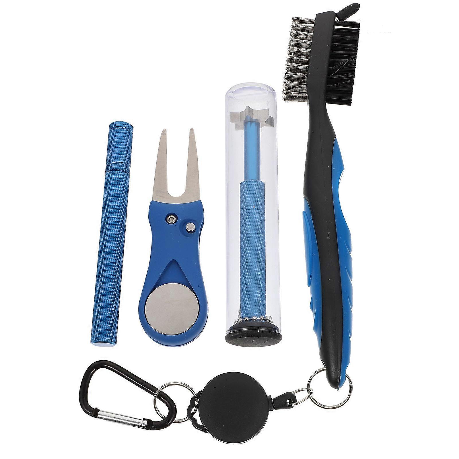 Double Sided Club Brush for Cleaning Golfing Supplies ABS Material Assorted Color Small Size