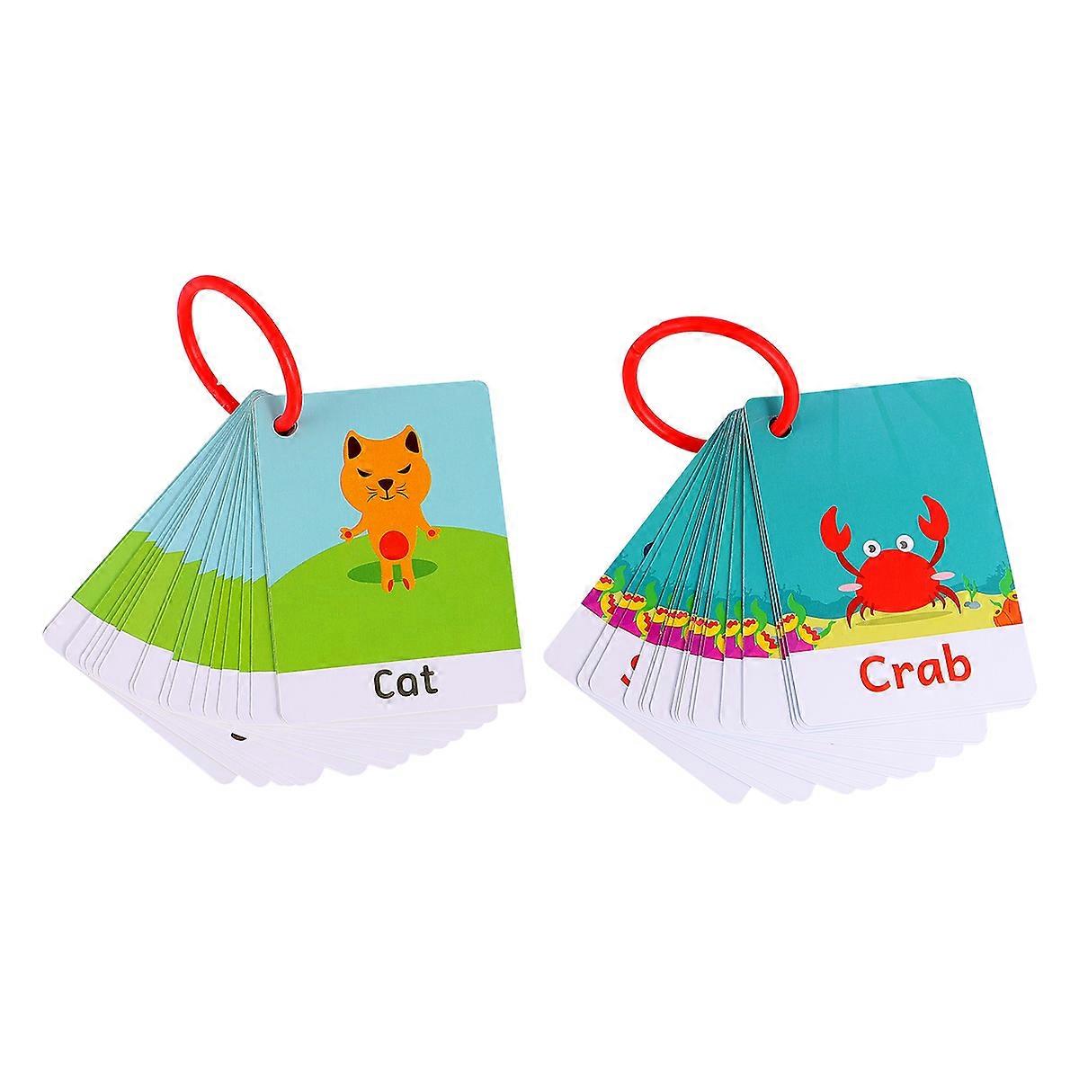 Early Educational Toy Flash Cards for Kids with Bright Patterns Portable Size Safe Paper Material