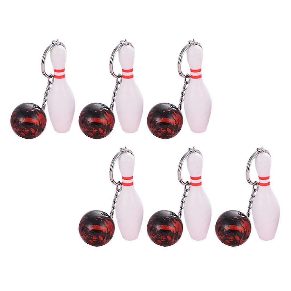 Metal Keychain Pendant Cartoon Pendant Key Buckle For All Kinds Of People 6Pcs