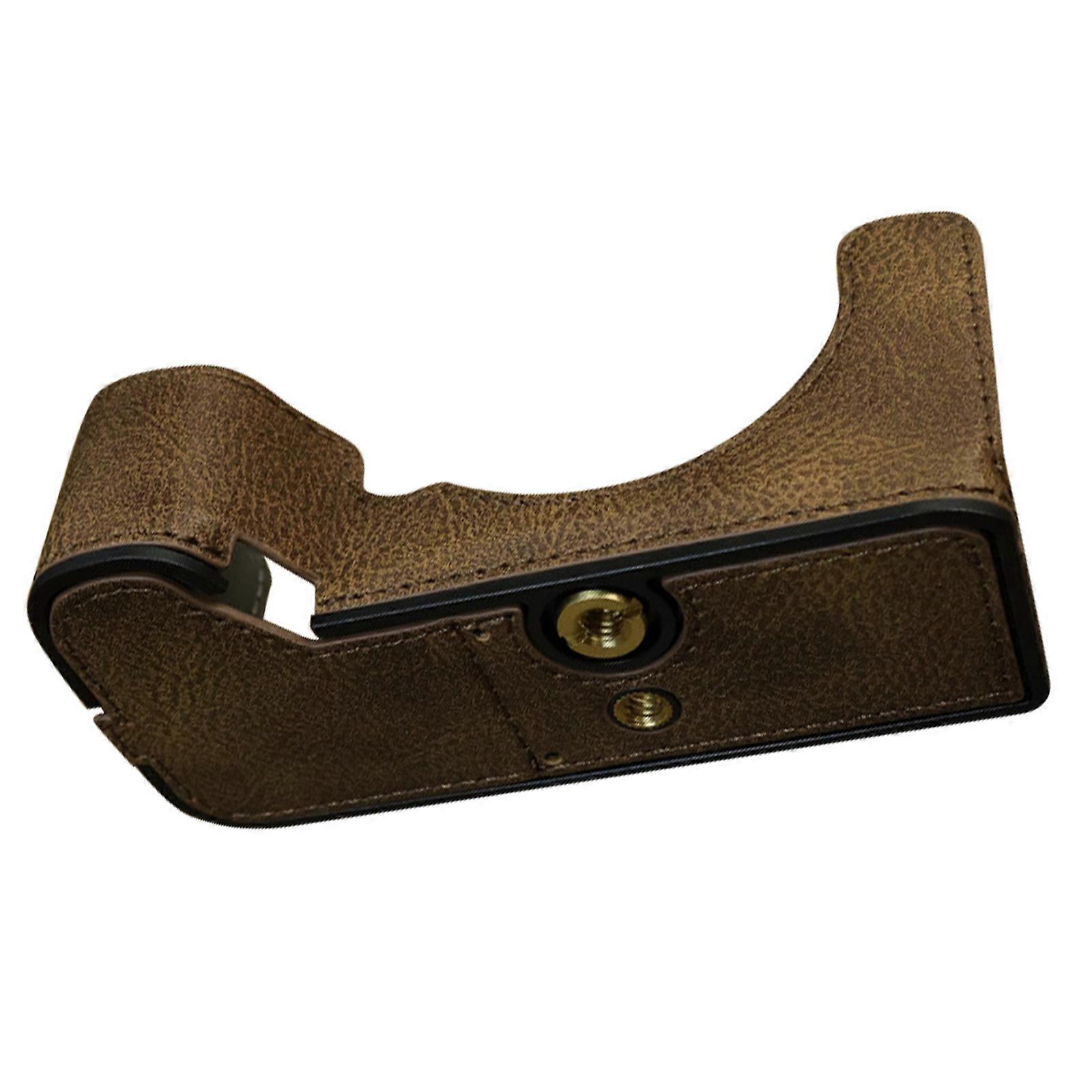 Camera Guards Case AntiShock for ILCE 7c2 Camera Professional Leather Protector With Full Accessibility camel