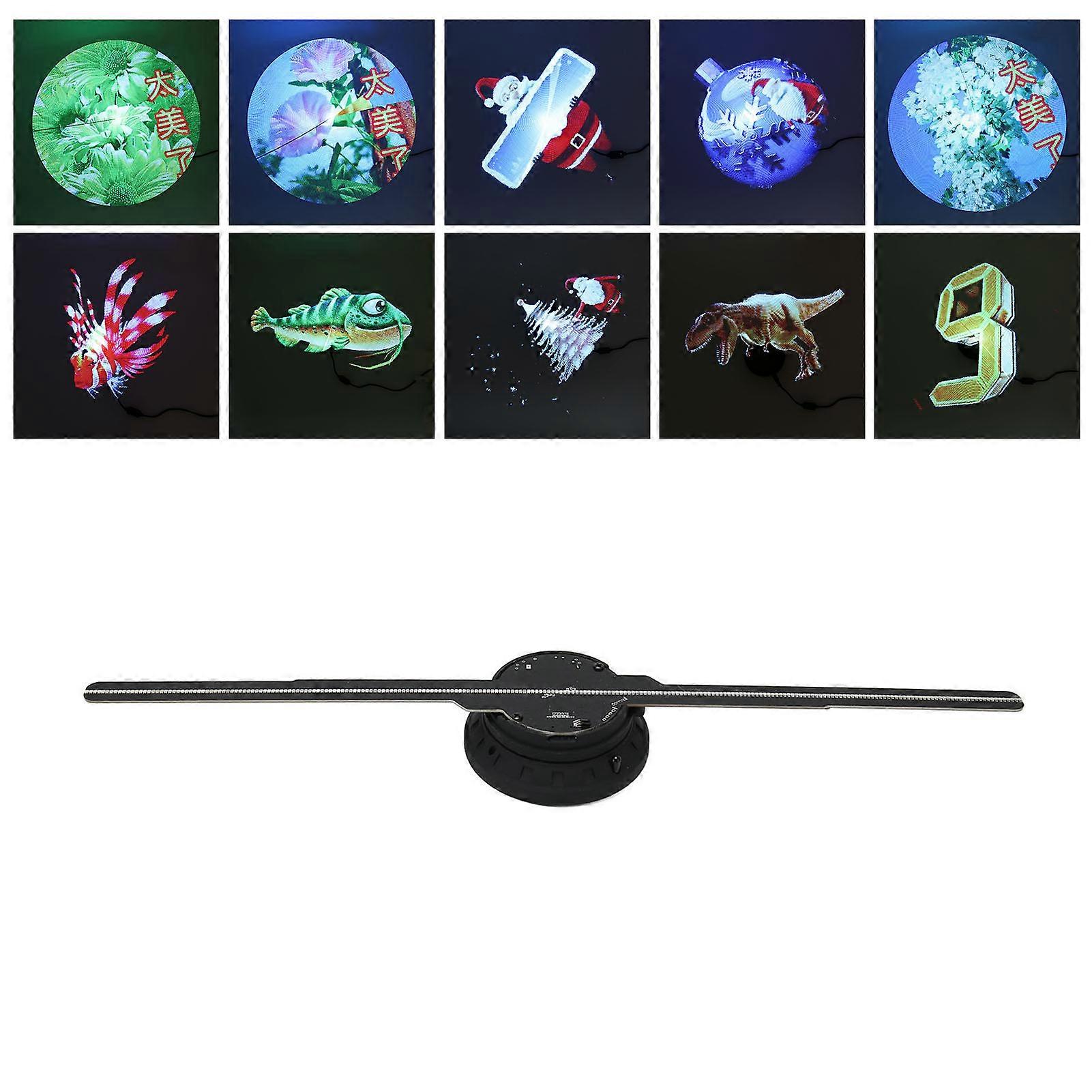 3D Hologram Fan 512x234P Resolution 234 LED Beads 16.5in Hologram Advertising Machine for Party Shop 100‑240V US Plug 