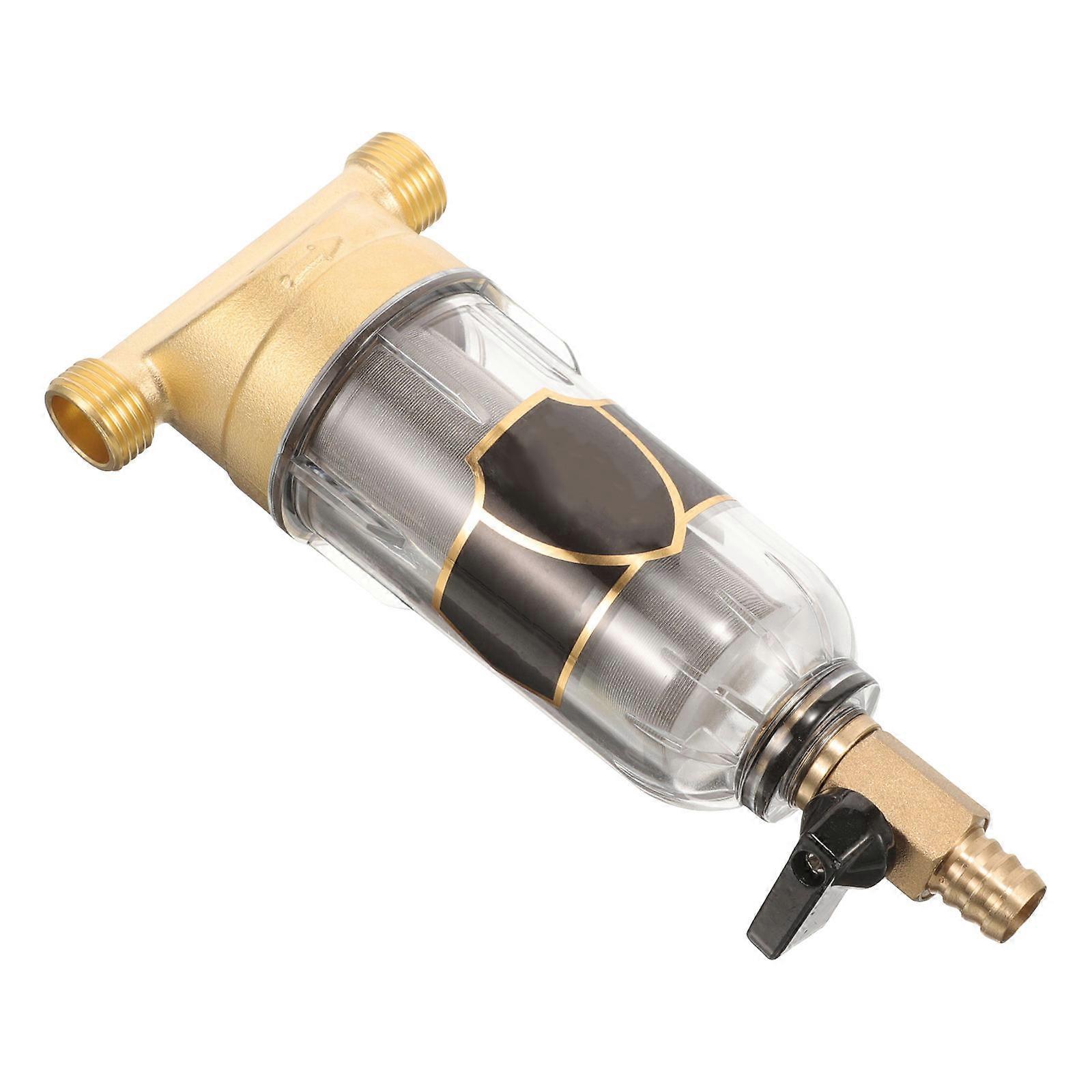 Inline Sediment Water Filters Sediment Filter Tap Water Treatment Copper Impurity Removal 19.60X8.70X5.30CM 1Set
