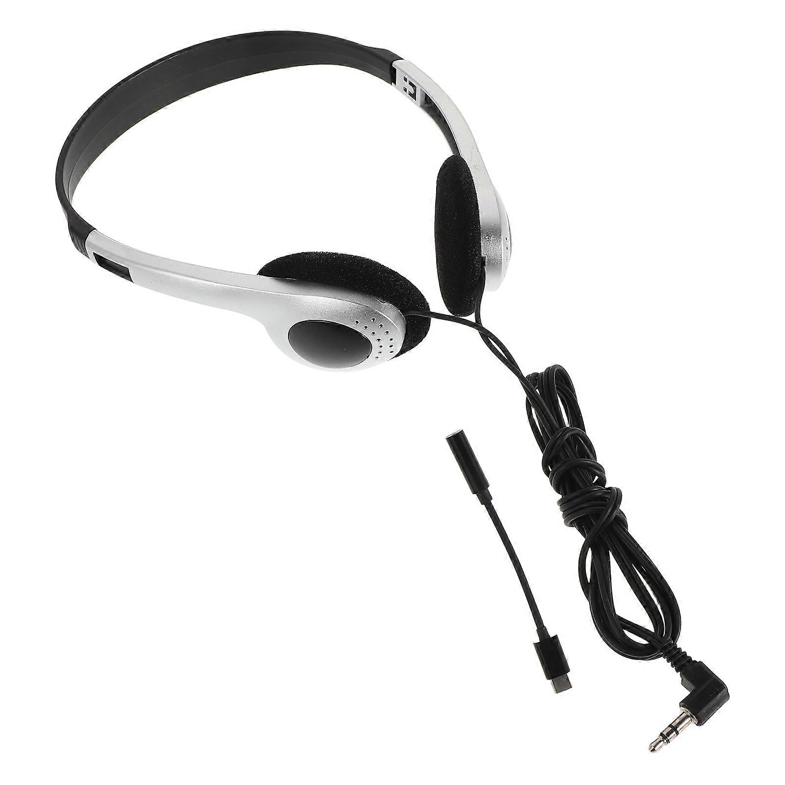 Lightweight Retro Over Ear Headphones for Students – Comfortable Wired Design with Inline Controls, USB Adapter Included for Classroom, Library Use