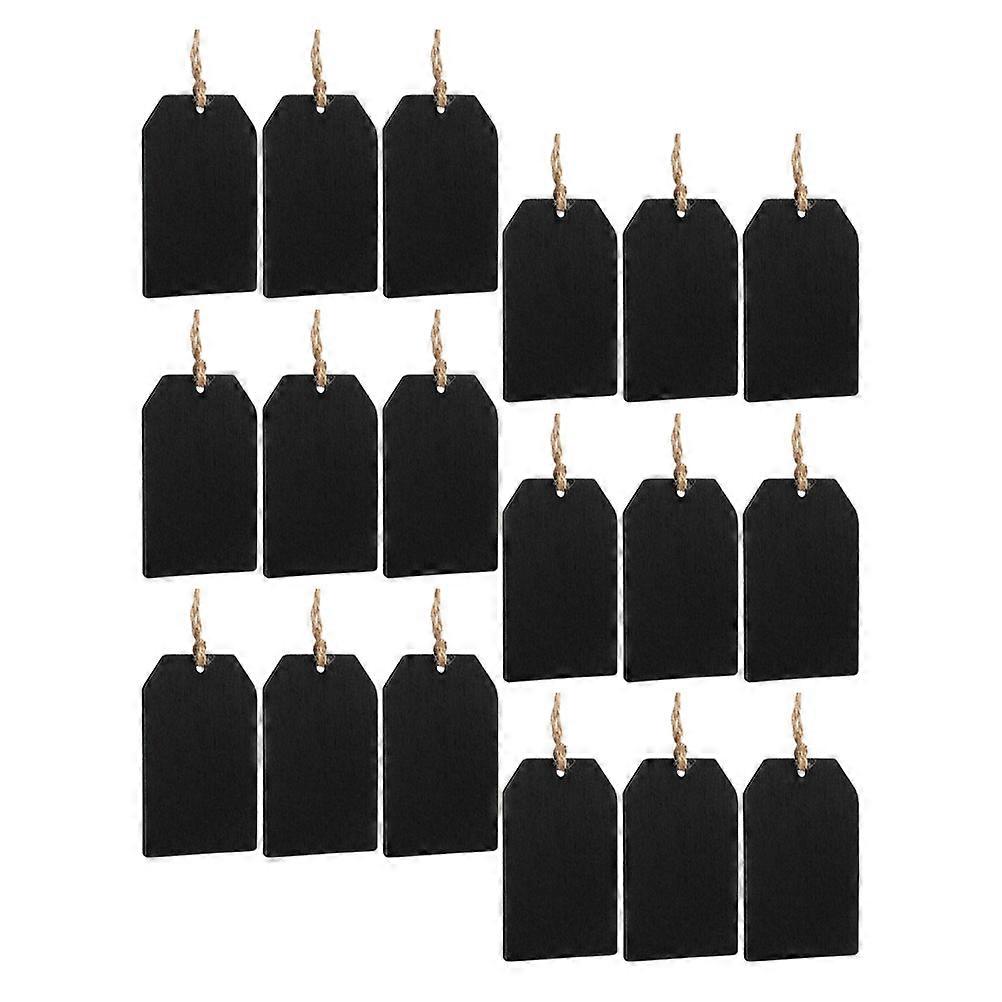 Black Synthetic Chalkboard Labels with Hanging Holes for Decoration 32 Pieces