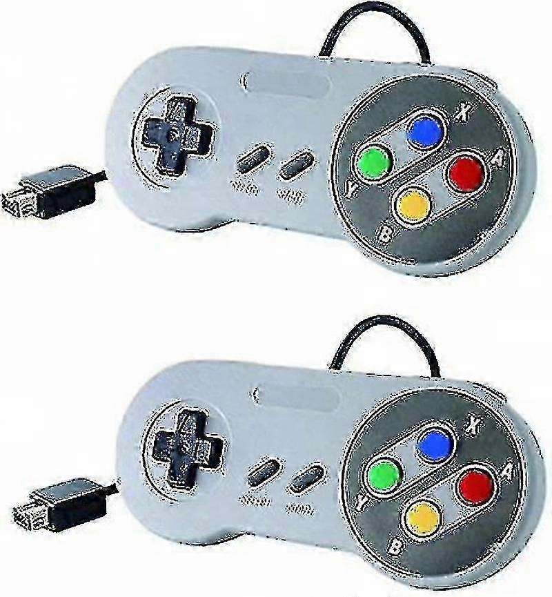 Compatibilidad con la historia del Reino Unido Compatible con el controlador con cable New Super Nintendo Nes / snes Classic Edition Mini 2017, controlador de juego clásico Joystick Gamepad (2