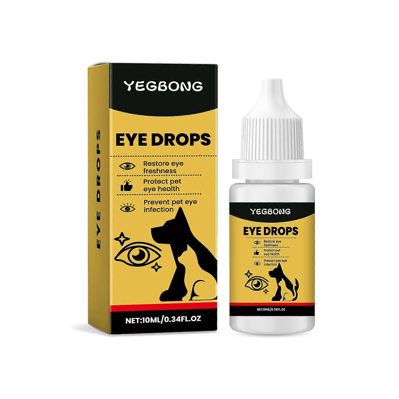 Pet Eye Drops, Pet Eye Care Drops For Dogs & Cats Tear Stain Cleaner, Pet Eye Infection Treaments to Soothe Eye Allergy Redness, Gentle Formula